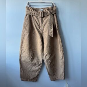 & Other Stories Camel Straight Leg Ankle Trousers -Size 12 - High Rise